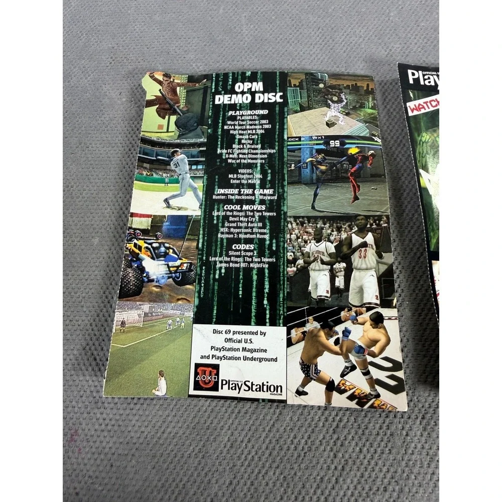 Official US PlayStation Magazine Demo Discs PS2 Issue 69 & 82 MGS3 GT4